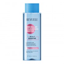 Revuele Micellar Cleansing Water All-In-1 Sensitive, 400ml. Εξαιρετικά απαλό καθαριστικό διάλυμα προσώπου ειδικά σχεδιασμένο για το ευαίσθητο δέρμα.