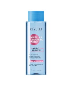 Revuele Micellar Cleansing Water All-In-1 Sensitive, 400ml. Εξαιρετικά απαλό καθαριστικό διάλυμα προσώπου ειδικά σχεδιασμένο για το ευαίσθητο δέρμα.