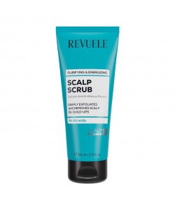 Revuele Scalp Scrub Purifying & Energizing, 200 ml.Απολεπίζει εις βάθος το δέρμα του τριχωτού της κεφαλής, ενώ αφαιρεί το υπερβολικό σμήγμα και τα συσσωρευμένα προϊόντα περιποίησης.