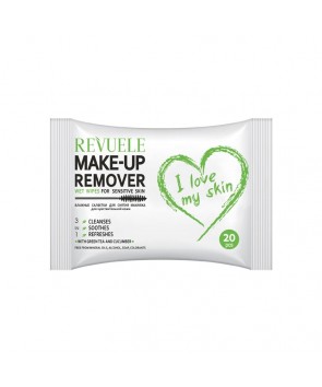 Wet wipes MAKE-UP REMOVER I LOVE MY SKIN for Sensitive skin with green tea and cucumber